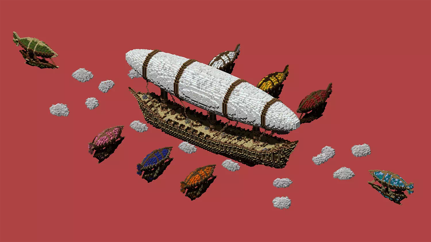 Map Zeppelins | Spawn | Skywars | MiniGames | Faction | Lobby